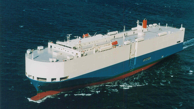 Car carrier Bravery Ice, owned by Mitsui O.S.K. Lines Ltd (MOL). From MIA  archive