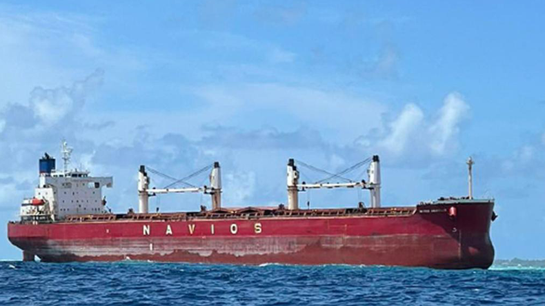 Navios Amaryllis grounded near Male in the Maldives