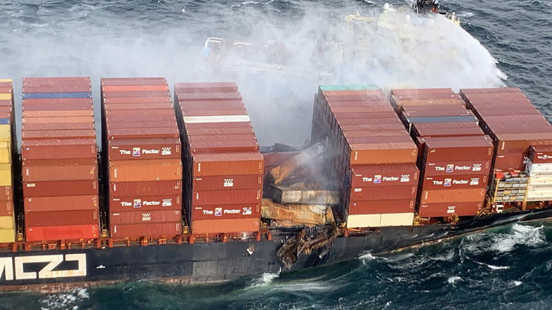 Zim Kingston containership fire off Vancouver