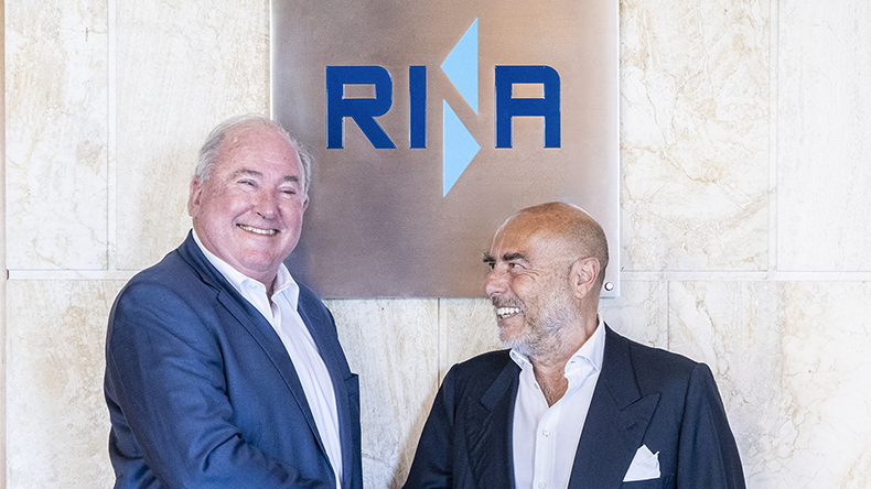 Rina chief executive Ugo Salerno (right) with Daniel Patrick Dietzler, founder of Patrick Engineering