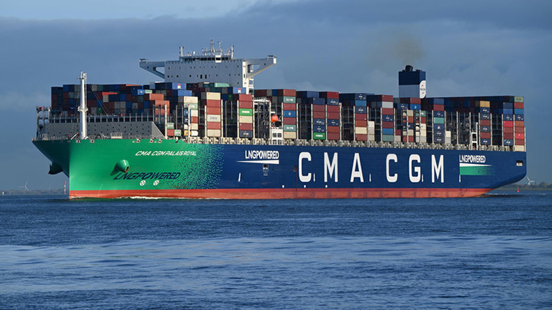 LNG-powered containership CMA CGM Palais Royal.