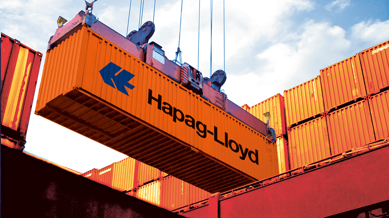 Hapag-Lloyd container being loaded