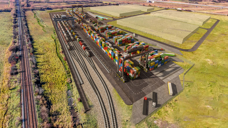 Artist's impression of what the DP World Aiud terminal in Romania would be like
