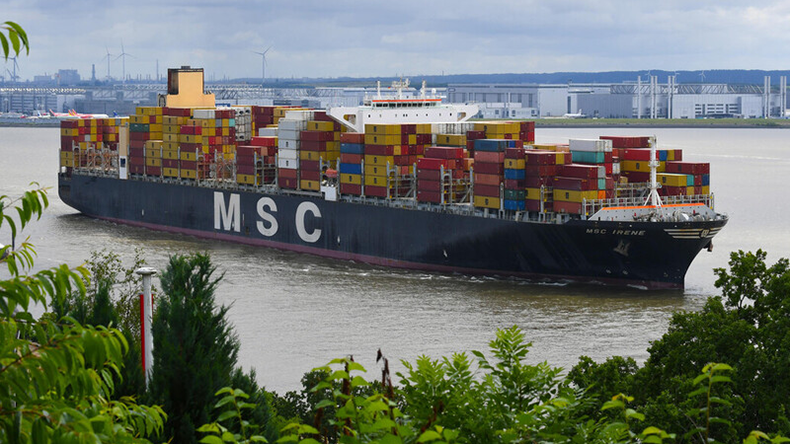Containership MSC Irene at Singapore