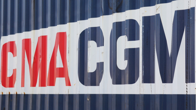 CMA CGM logo on a container