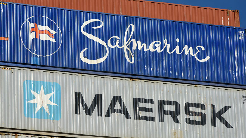 Safmarine and Maersk containers