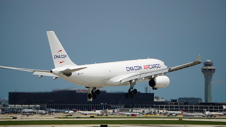CMA CGM Air Cargo Airbus at Chicago