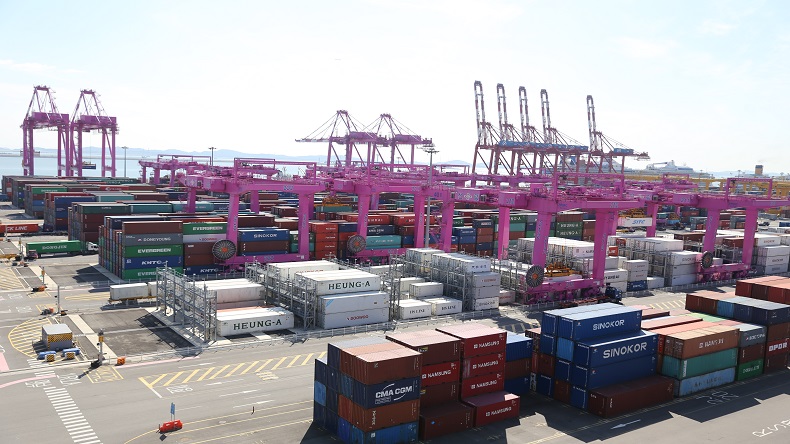 Containers at Incheon, South Korea