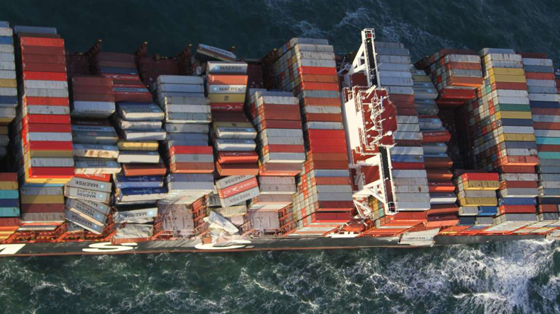 MSC Zoe after containers loss