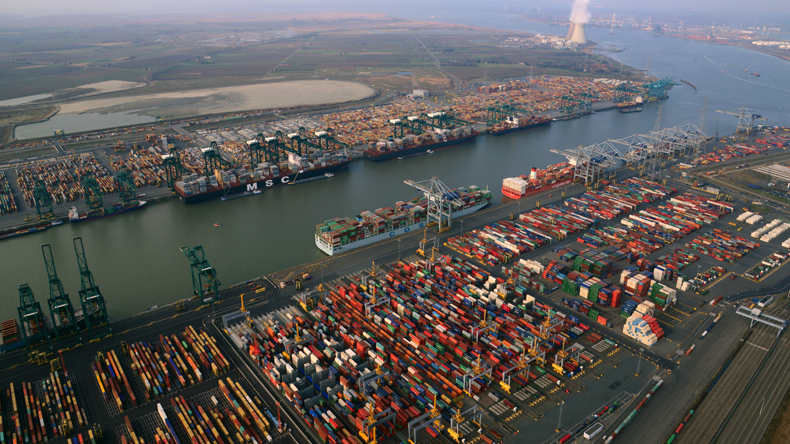 Port of Antwerp aerial view
