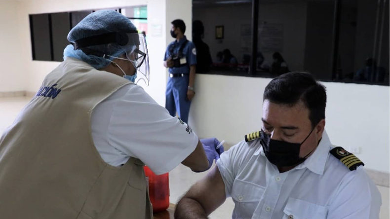 Seafarer Covid vaccination in Panama. Credit AMP