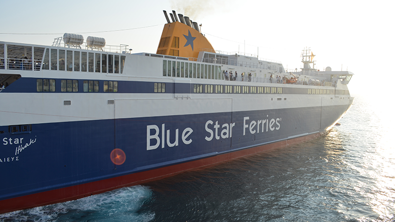 Blue Star Ferries Ithaki sailing from Rafina summer 2014Pic 02(1) From MIA Credit:  Lloyd's List picture taken by Nigel Lowry