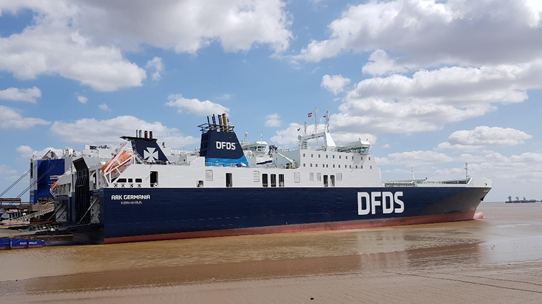 DFDS ferry at port