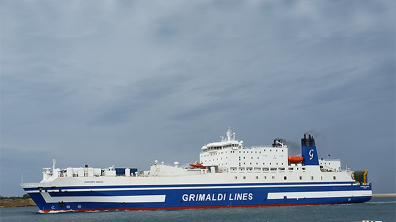 Grimaldi vessel Euroferry Egnazia. Credit: Grimaldi