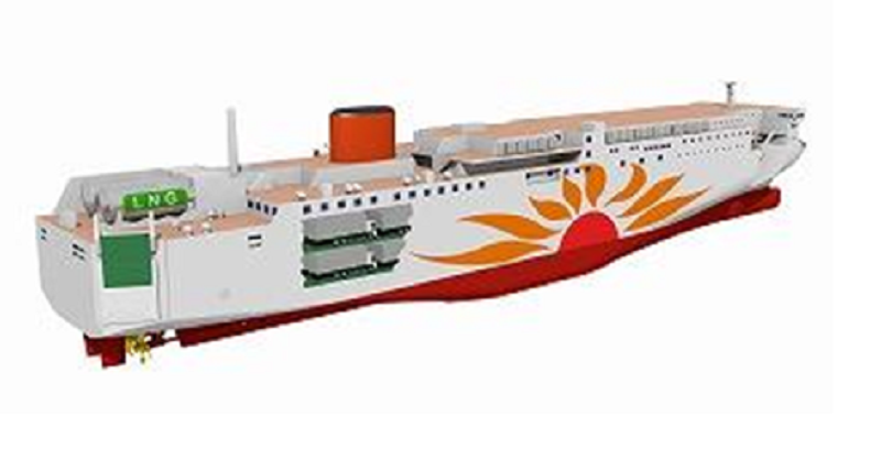Artist impression of MOL LNG dual fuel ferry