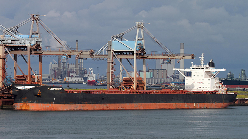 Capesize bulker Aquamarine at Rotterdam 