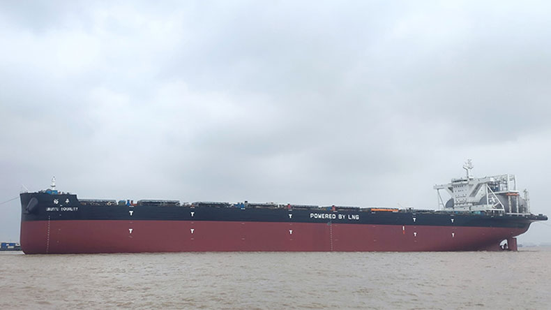 Anglo American LNG-fuelled bulker undergoing sea trials