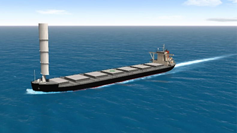 MOL coal carrier concept with hard sail