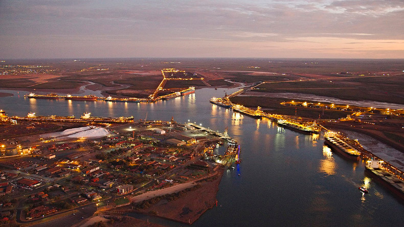 Aerial image of Port Hedland in Western Australia