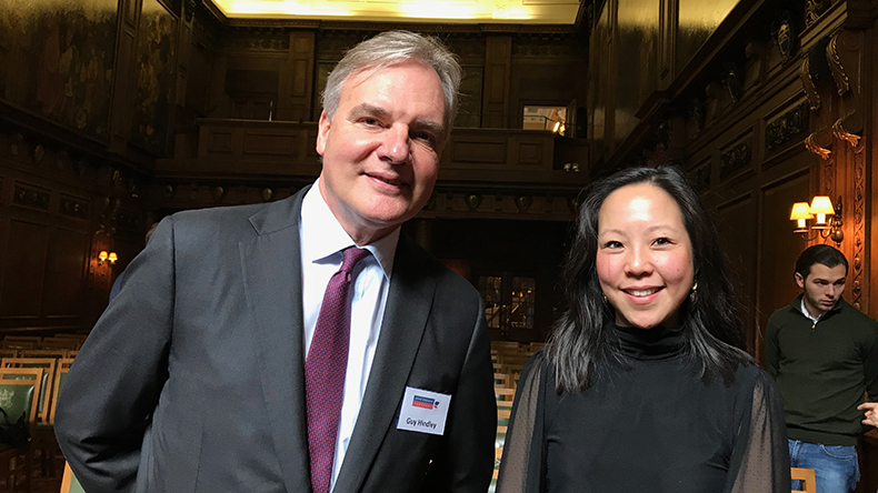 Left to right: Guy Hindley head of dry cargo at Howe Robinson and Janina Lam head of dry research at Howe Robinson