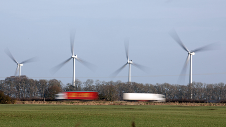 UK wind turbines near Peterborough