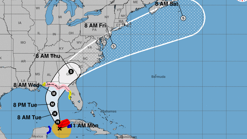Projected Trajectory of Hurricane Michael