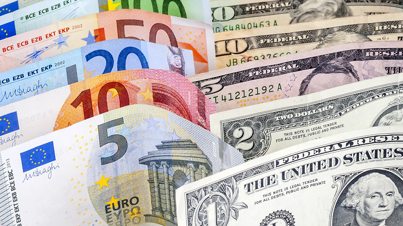 euros and dollars