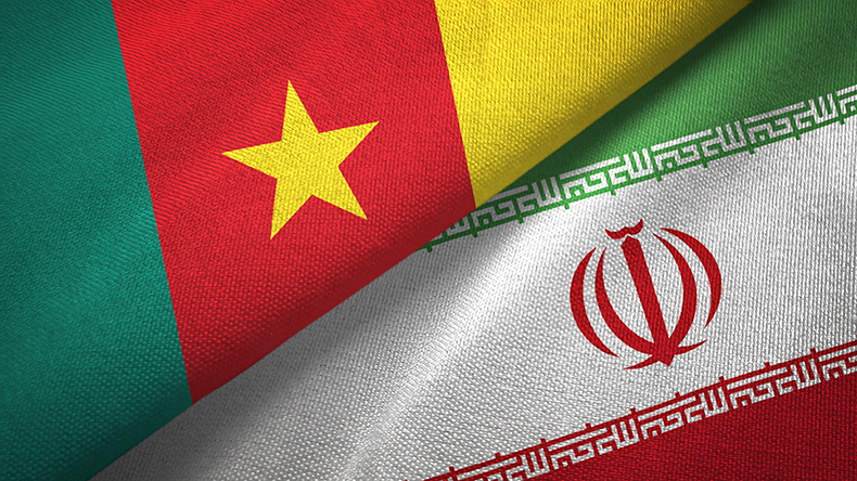 Cameroon and Iran two flags Credit: Aleks Taurus / Alamy Stock Photo