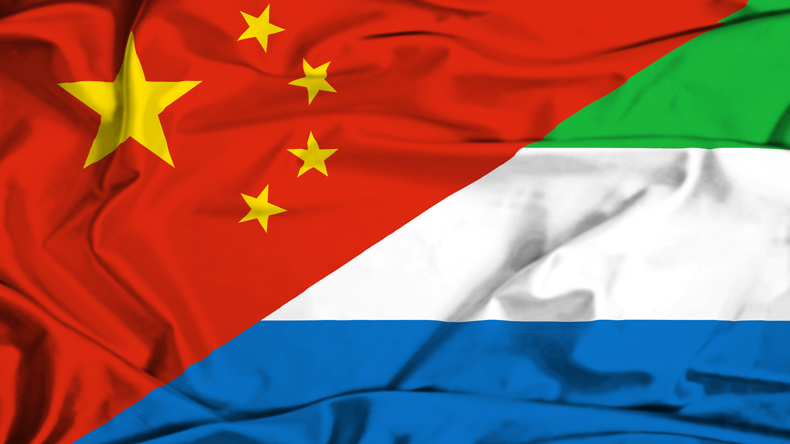 China and Sierra Leone flags