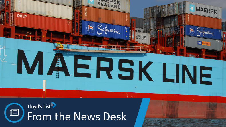 Maersk name on side of ship