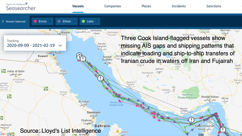 Sanctions: Tankers tracked off Iran