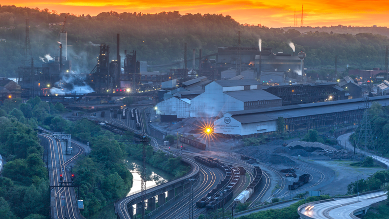 US Steel Corporation Edgar Thompson plant in Pennsylvania. Credit Russell Kord / Alamy Stock Photo