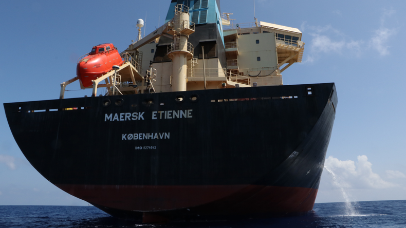 Maersk Etienne stern. Must credit Malta Today