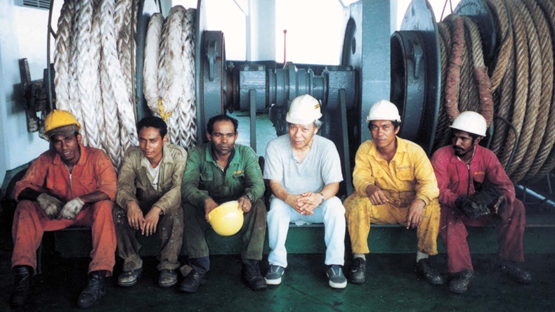 Seafarers after boat drill