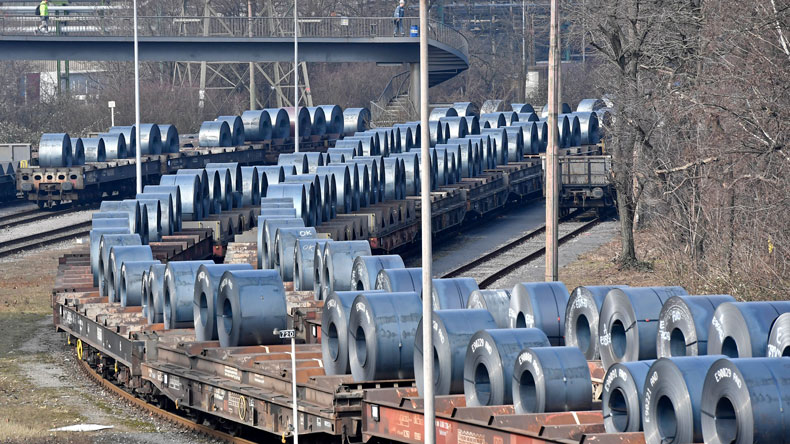 Steel rolls Martin Meissner/AP