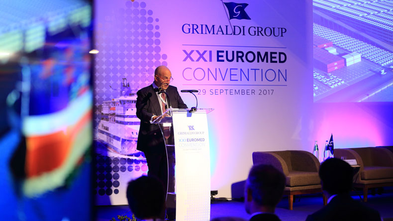Emanuele Grimaldi at the 2017 EuroMed convention, Sardinia