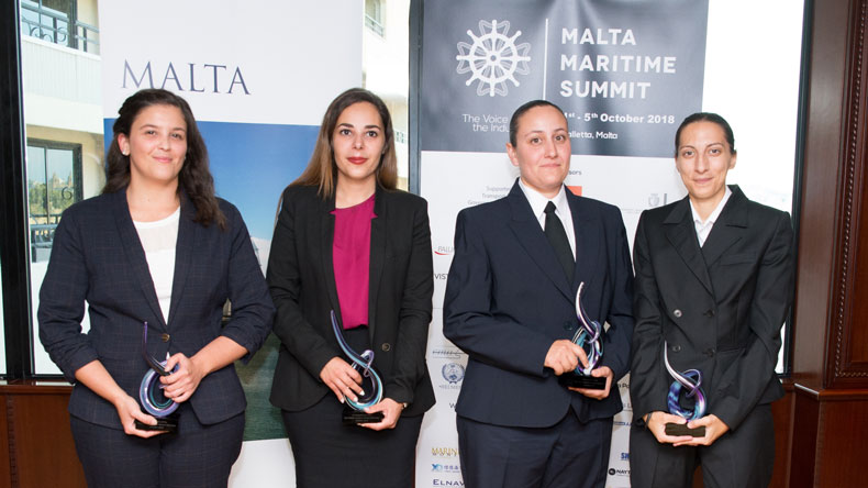 Malta pays tribute to first five women masters - four were ashore to participate in the ceremony while a fifth was at sea with her vessel