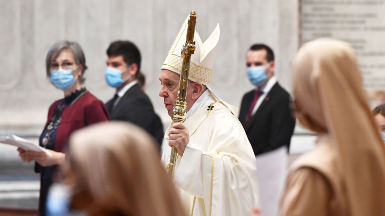 Pope Francis at Mass in the Vatican, June 2020