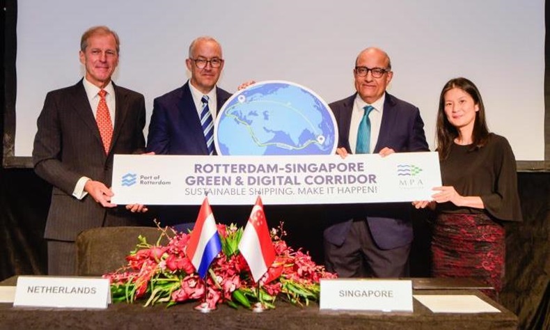 Rotterdam-Singapore green corridor signing ceremony 