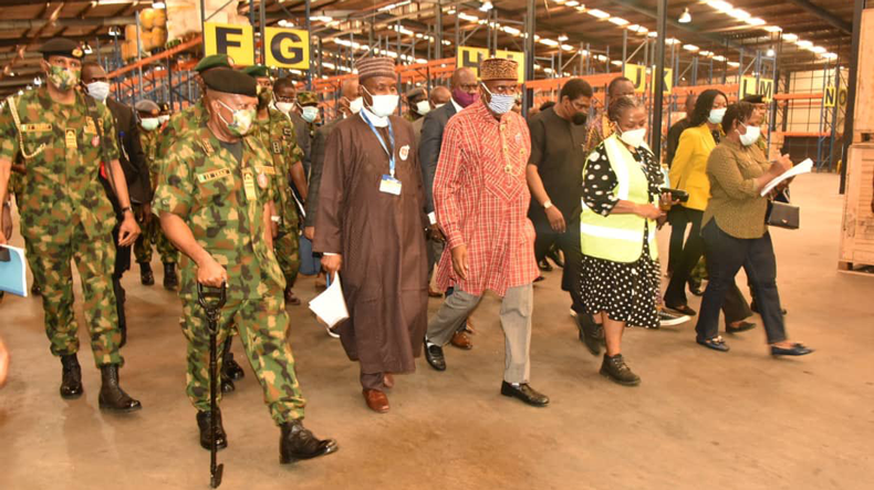 Senior Nigerian Government officials inspecting the Deep Blue Maritime Security Project, Lagos. Credit: Government of Nigeria