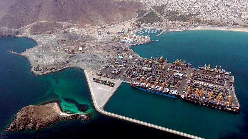 Khor Fakkan port, Emirate of Sharjah, UAE.