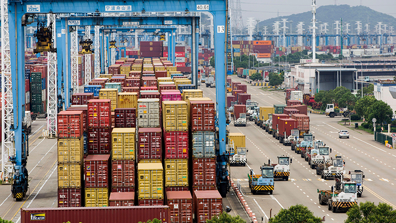 Containers at Ningbo-Zhoushan port 