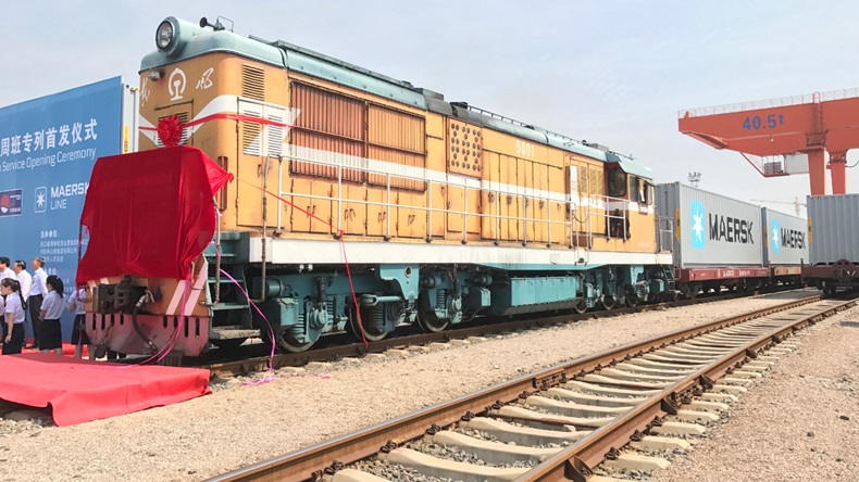 Maersk launches freight train service to Port of Ningbo