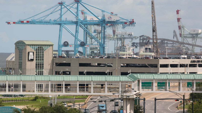 Port of Mobile in Alabama state, USA