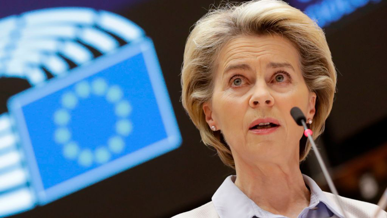 European Commission president Ursula Von Der Leyen. Credit Olivier Hoslet/Pool/AFP via Getty Images
