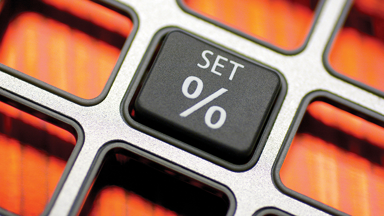 Close-up of a push button of a calculator