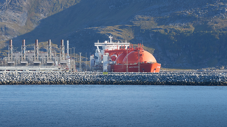 LNG facility at Melkoya Island with Arctic Princess