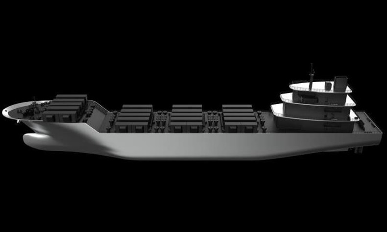 3D render of electrically powered tanker