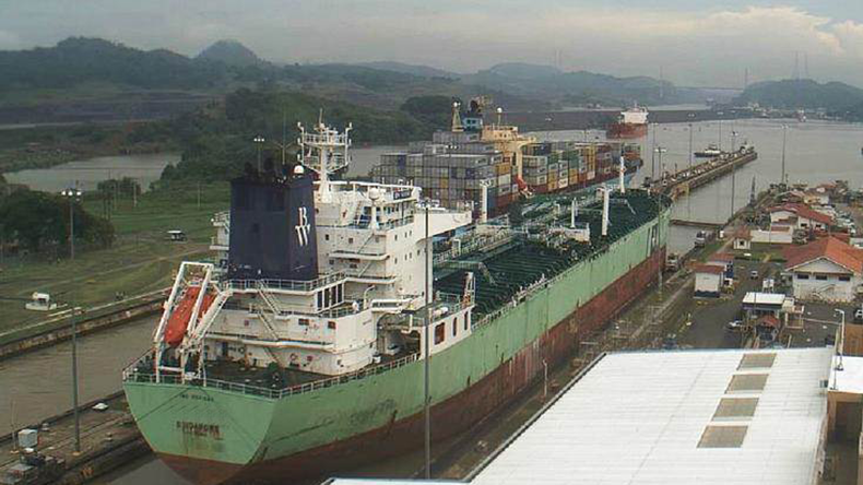 Tanker Hafnia Rhine at Panama Canal