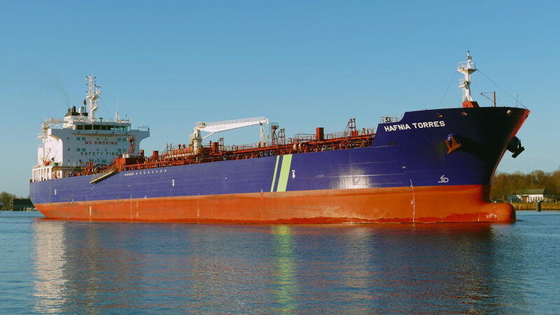Product tanker Hafnia Torres at Kiel Canal